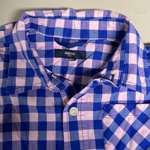 Pink and Blue Gingham Long Sleeve